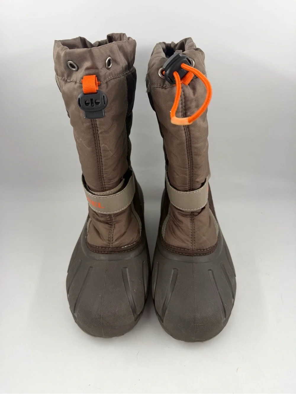 Sorel Kids Flurry -SZ 6- Brown Orange Waterproof Insulated Winter Snow Boots